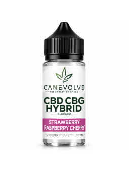 Strawberry Raspberry Cherry 5000mg CBD + CBG Hybrid E-Liquid 100ml | Mixed Berry Vape UK