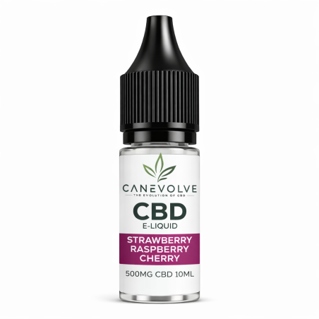 Strawberry Raspberry Cherry 500mg CBD E-Liquid 10ml | Mixed Berry Vape UK
