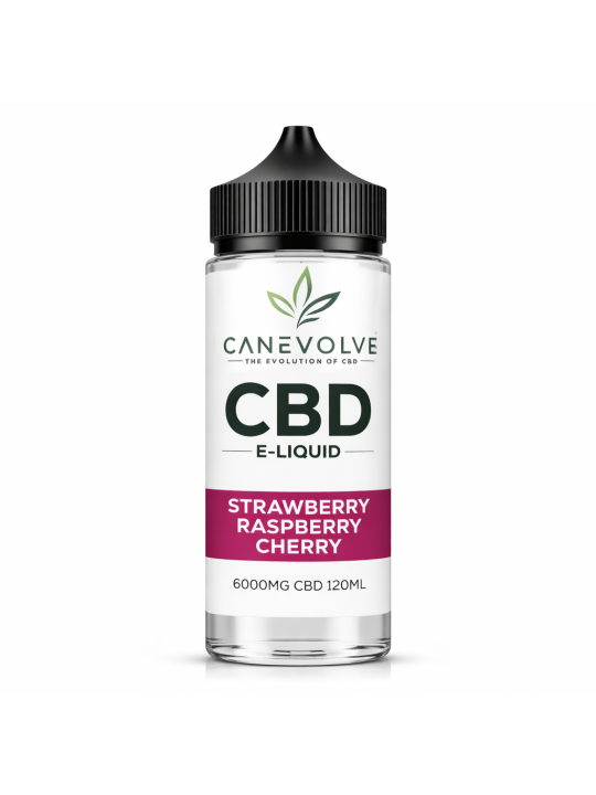 Strawberry Raspberry Cherry 6000mg CBD E-Liquid 120ml | Mixed Berry Vape UK