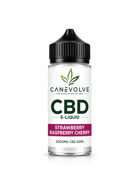 Strawberry Raspberry Cherry 3000mg CBD E-Liquid 60ml | Premium Berry Vape Juice UK