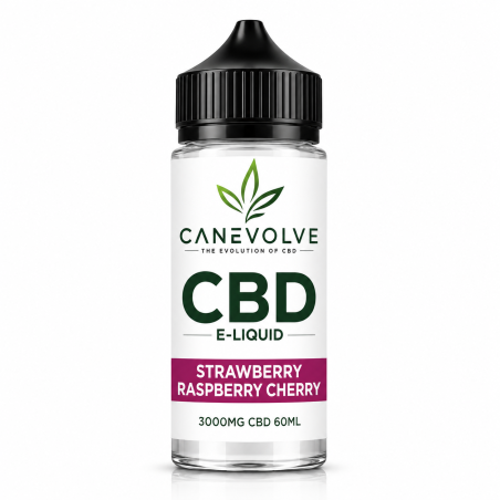 Strawberry Raspberry Cherry 3000mg CBD E-Liquid 60ml | Premium Berry Vape Juice UK